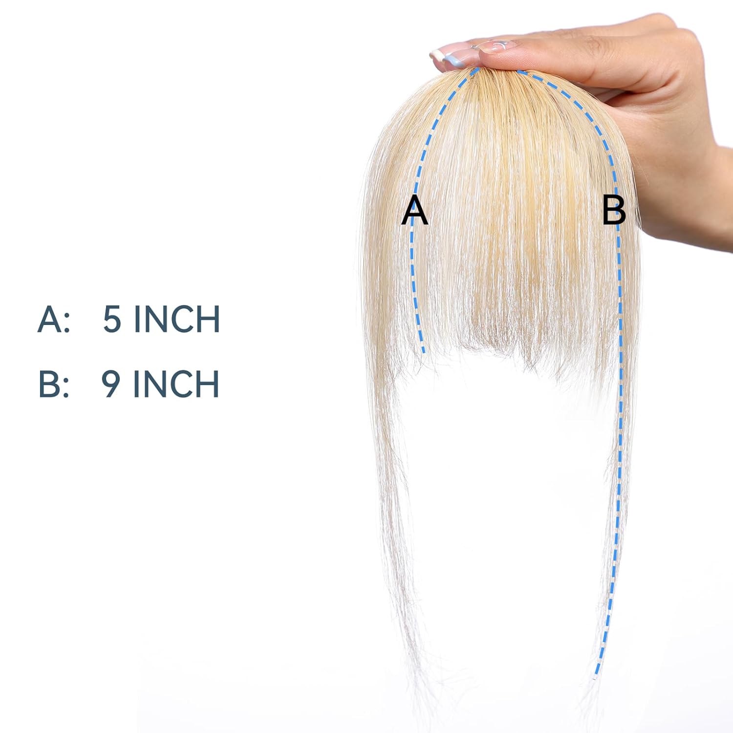 100% Human Hair Wispy Bangs Cl - Seamless Clip In Hair Extensions Human Hair 评论和价格