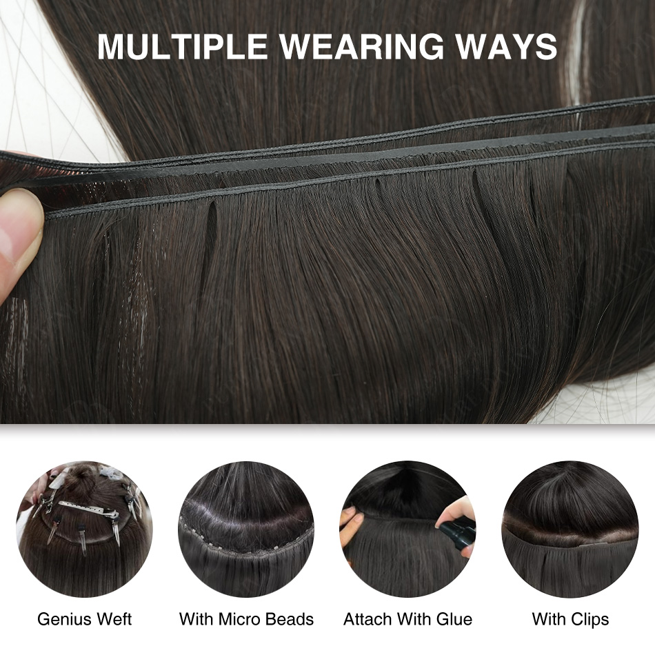 Ready to Ship Genius Weft Stra - Invisible Tape In Extensions Real Hair 评论和价格