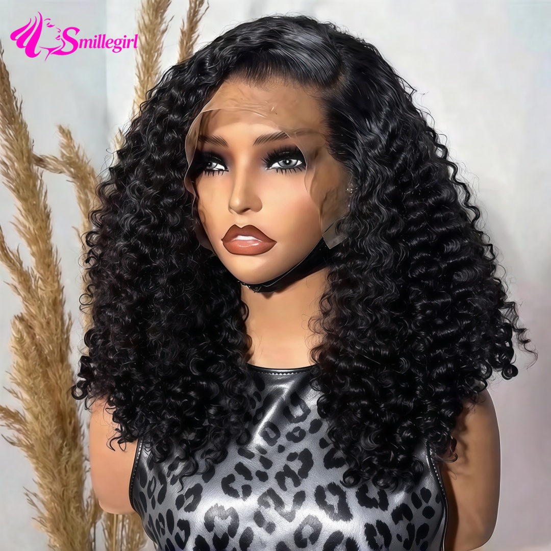Curly Short Bob 200% Density 1 - Pre Parted 13X4 Lace Front Bob Wig 评论和价格