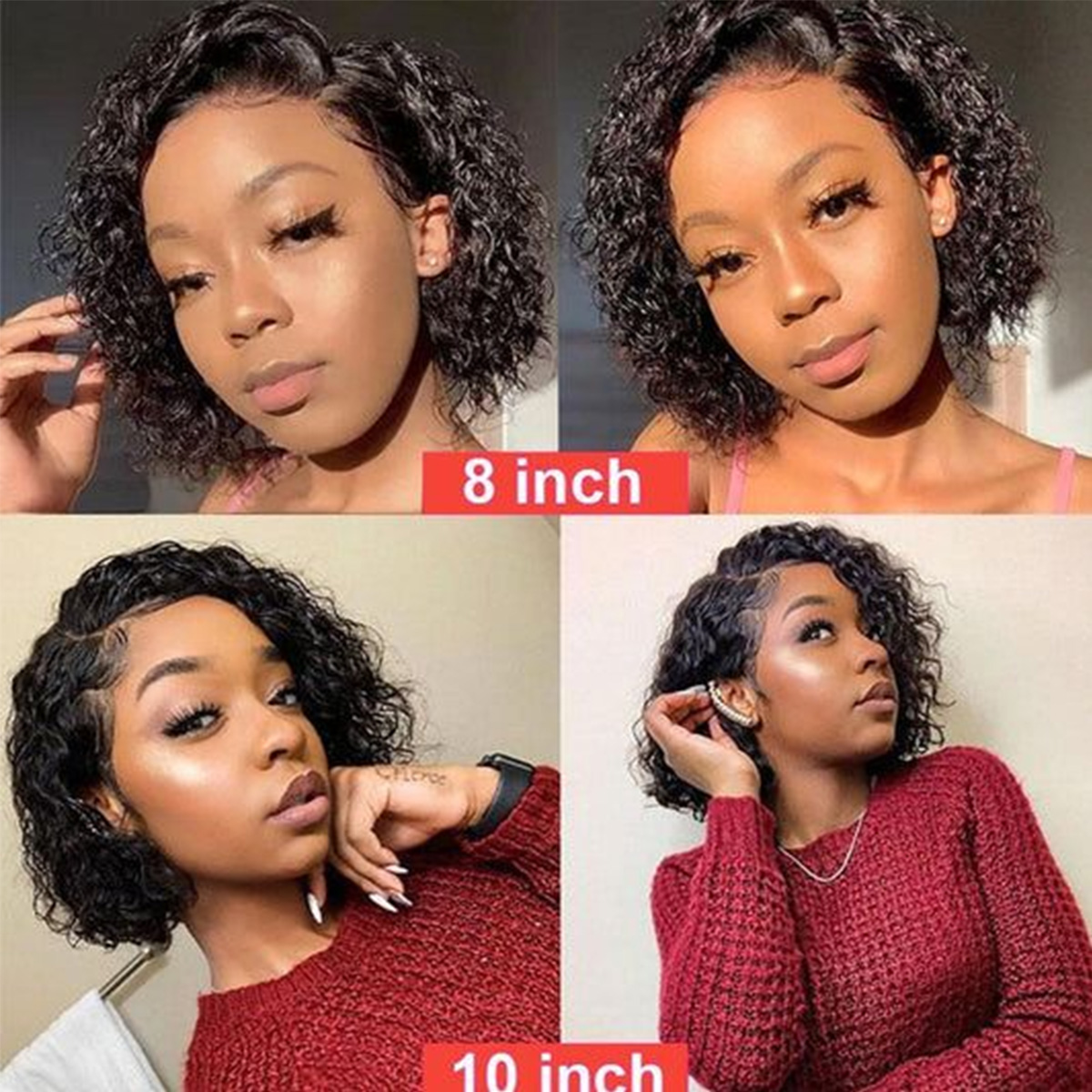 Deep Wave Wigs Human Hair 180  - Glueless Wear And Go Human Hair Wig 评论和价格