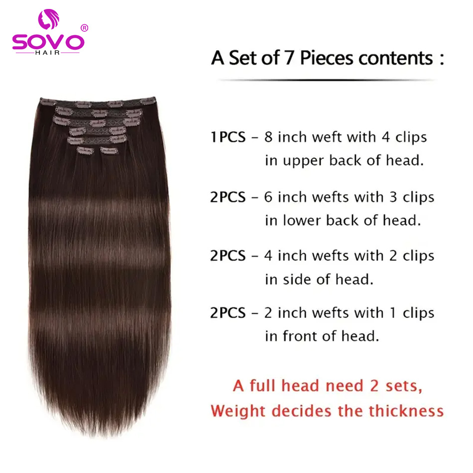 Clip-In Hair Extensions 100% R - Seamless Clip In Hair Extensions Human Hair 评论和价格