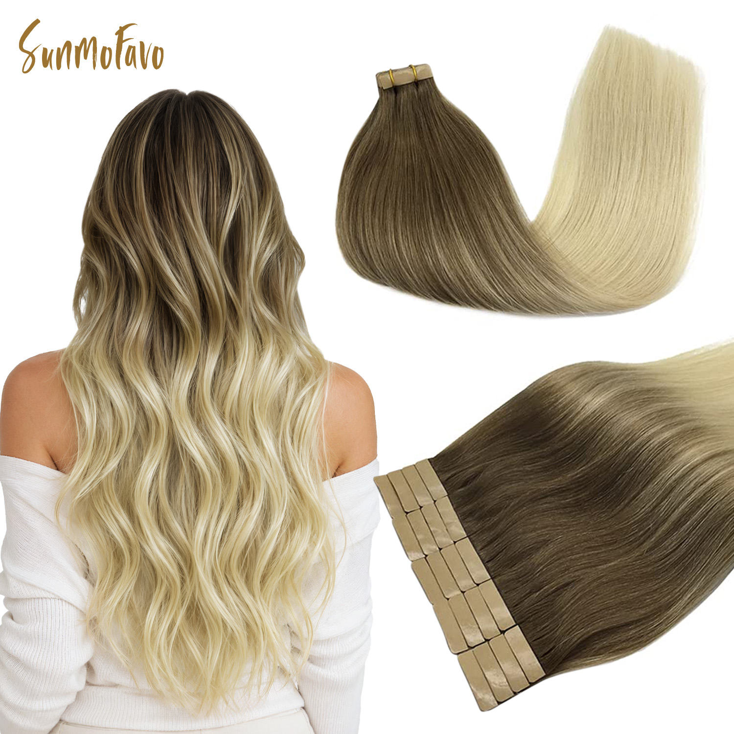 Sunmofavo Invisible Tape In Ha - Invisible Tape In Extensions Real Hair 评论和价格