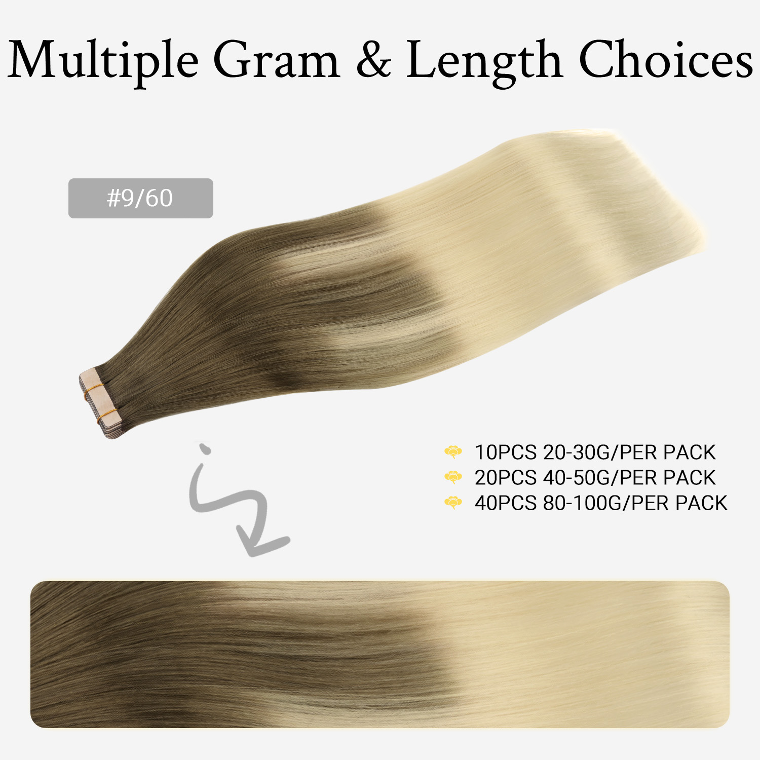 Sunmofavo Invisible Tape In Ha - Invisible Tape In Extensions Real Hair 评论和价格