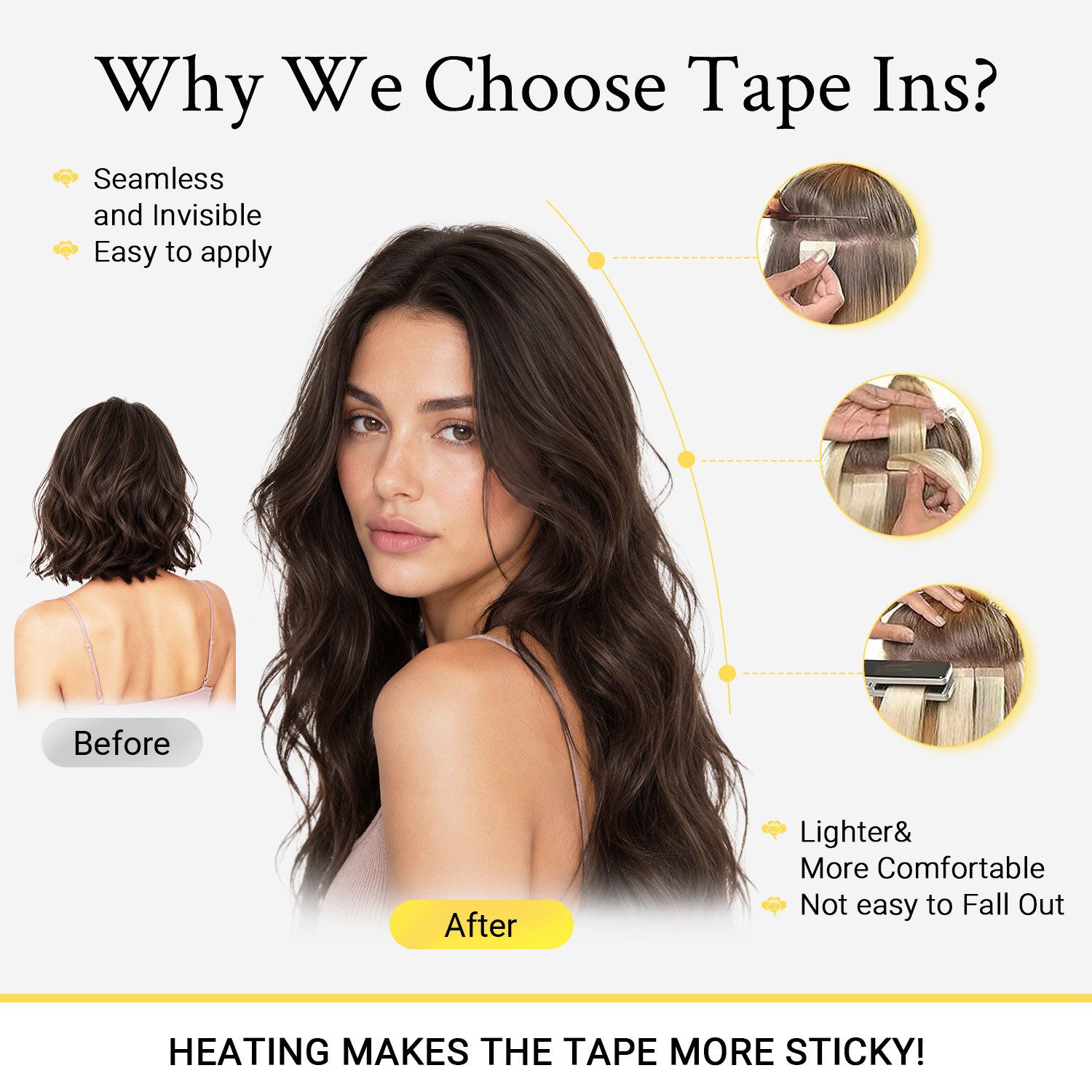 Sunmofavo Invisible Tape In Ha - Invisible Tape In Extensions Real Hair 评论和价格