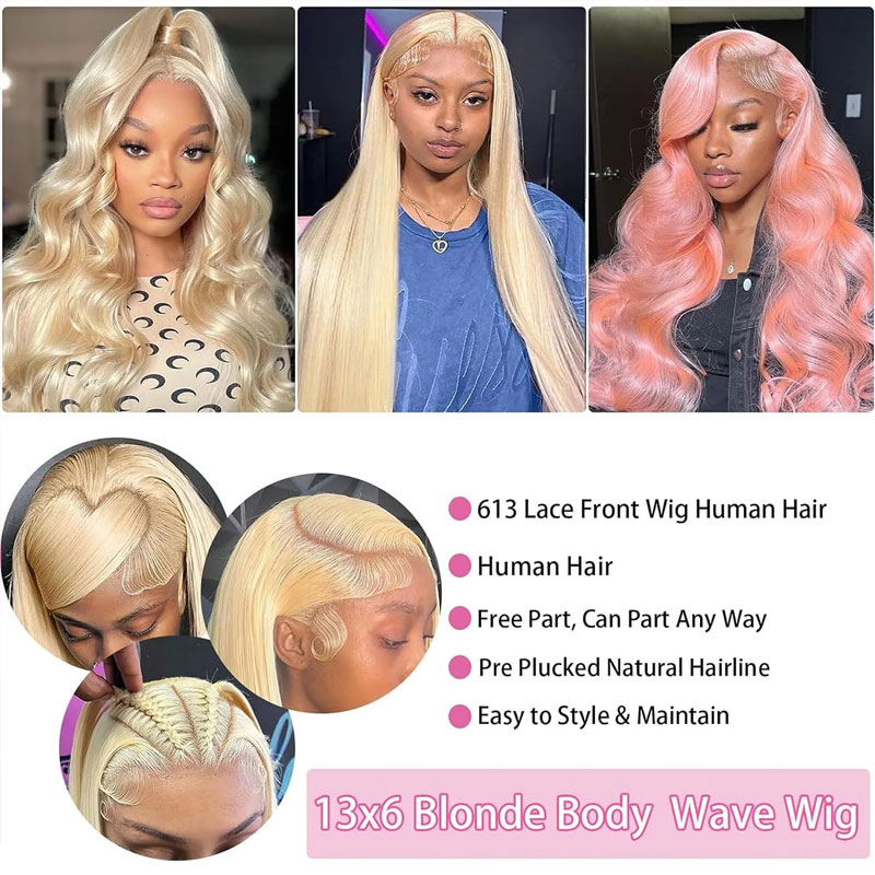 613 Hd Lace Frontal Wig 13x6 B - 613 Blonde Body Wave Lace Front Wig 评论和价格