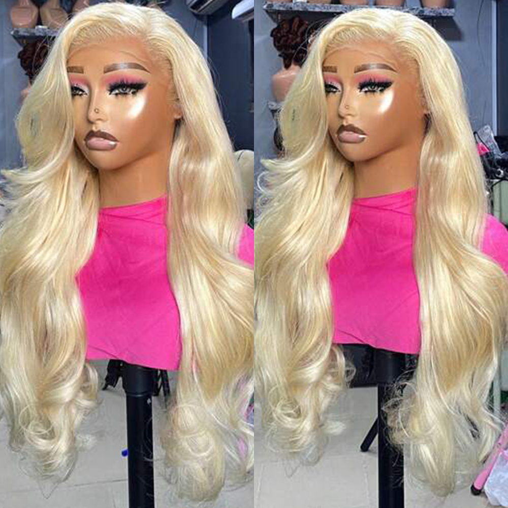 Invisible Drawstring 360 Hd La - 613 Blonde Body Wave Lace Front Wig 评论和价格